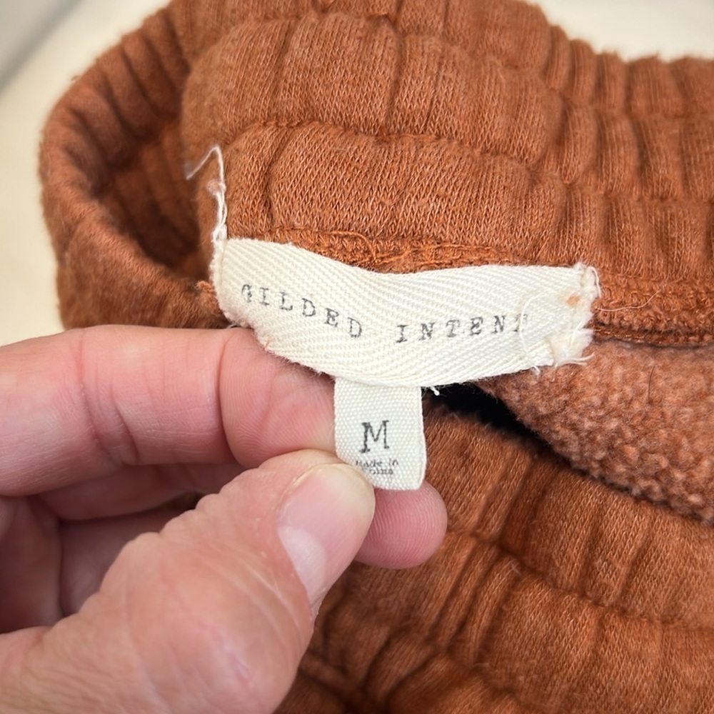 Gilded Intent (Buckle) Rust Jogger Pants size medium. - Picture 8 of 13